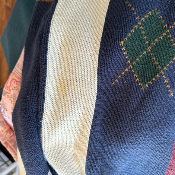 Croft & Borrow Vintage Vertical Stripe Sweater size XL - Picture 4 of 4